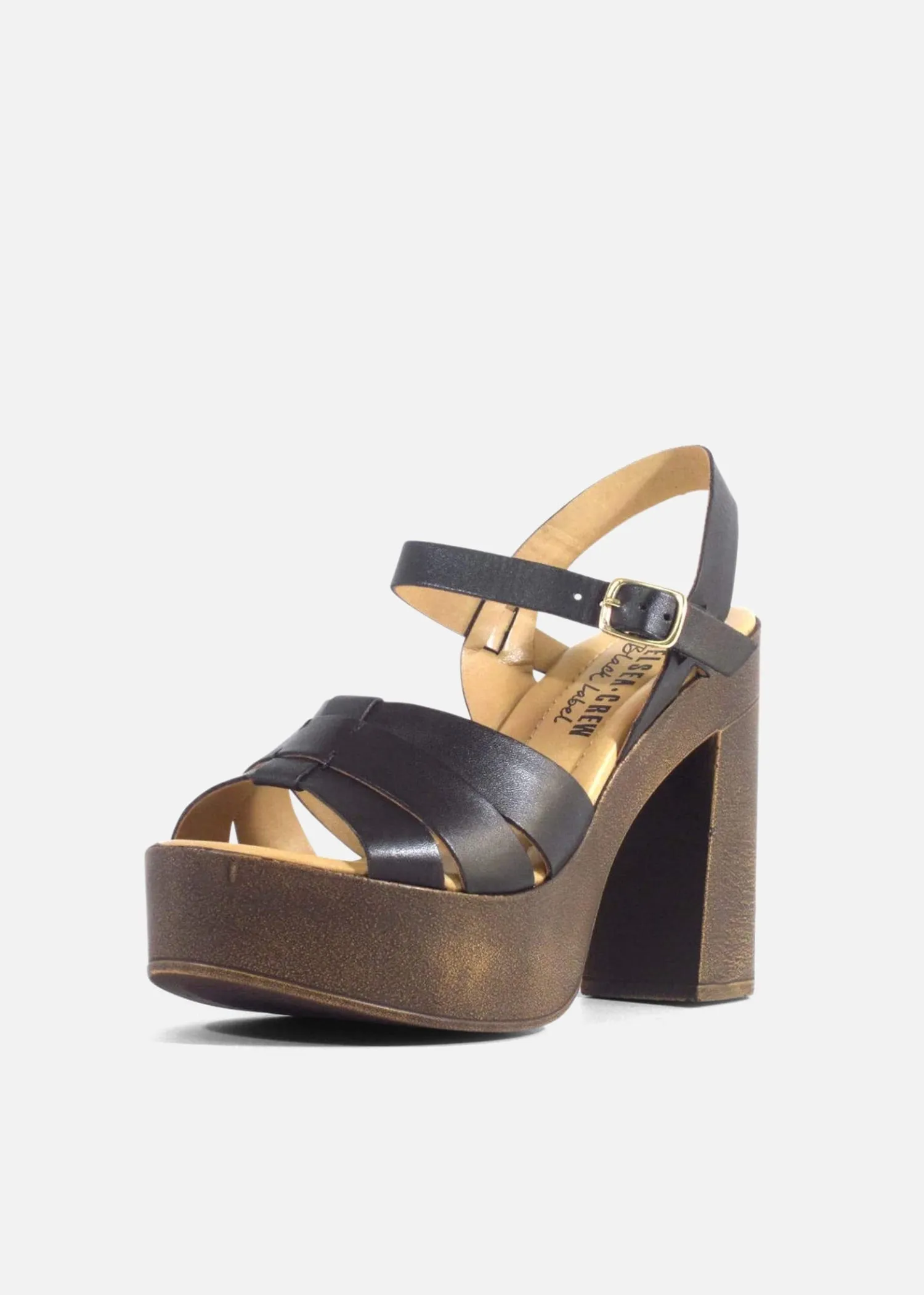 Hollie Wooden Platform Heels