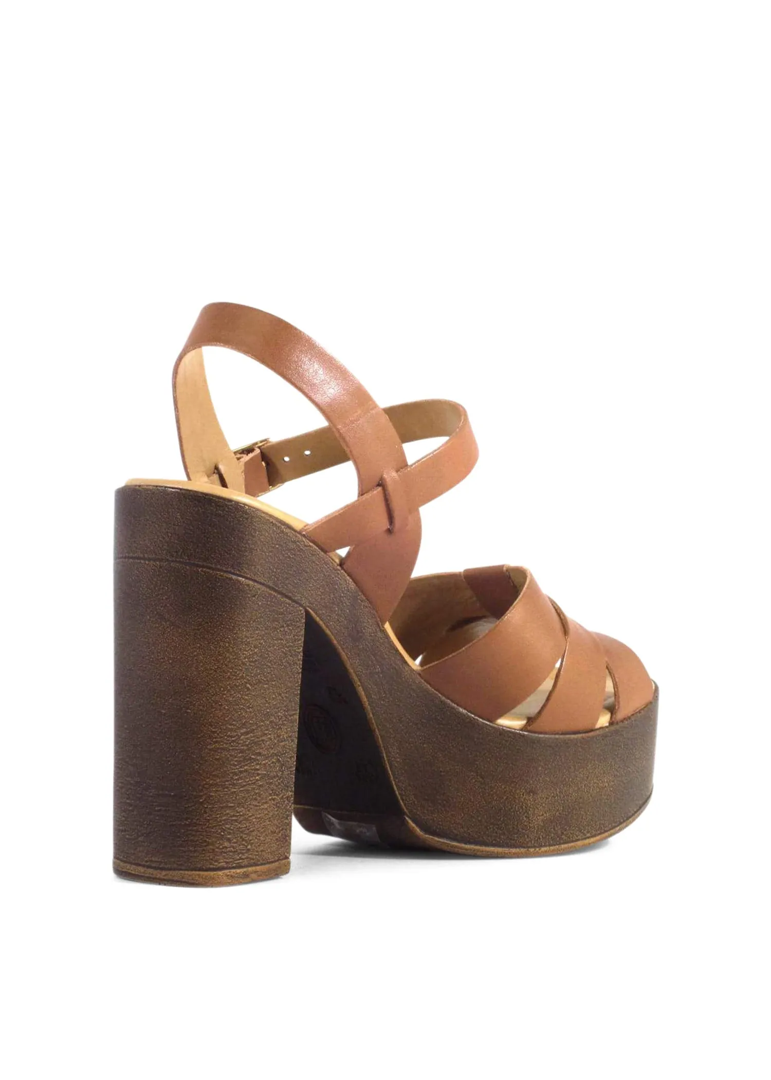 Hollie Wooden Platform Heels