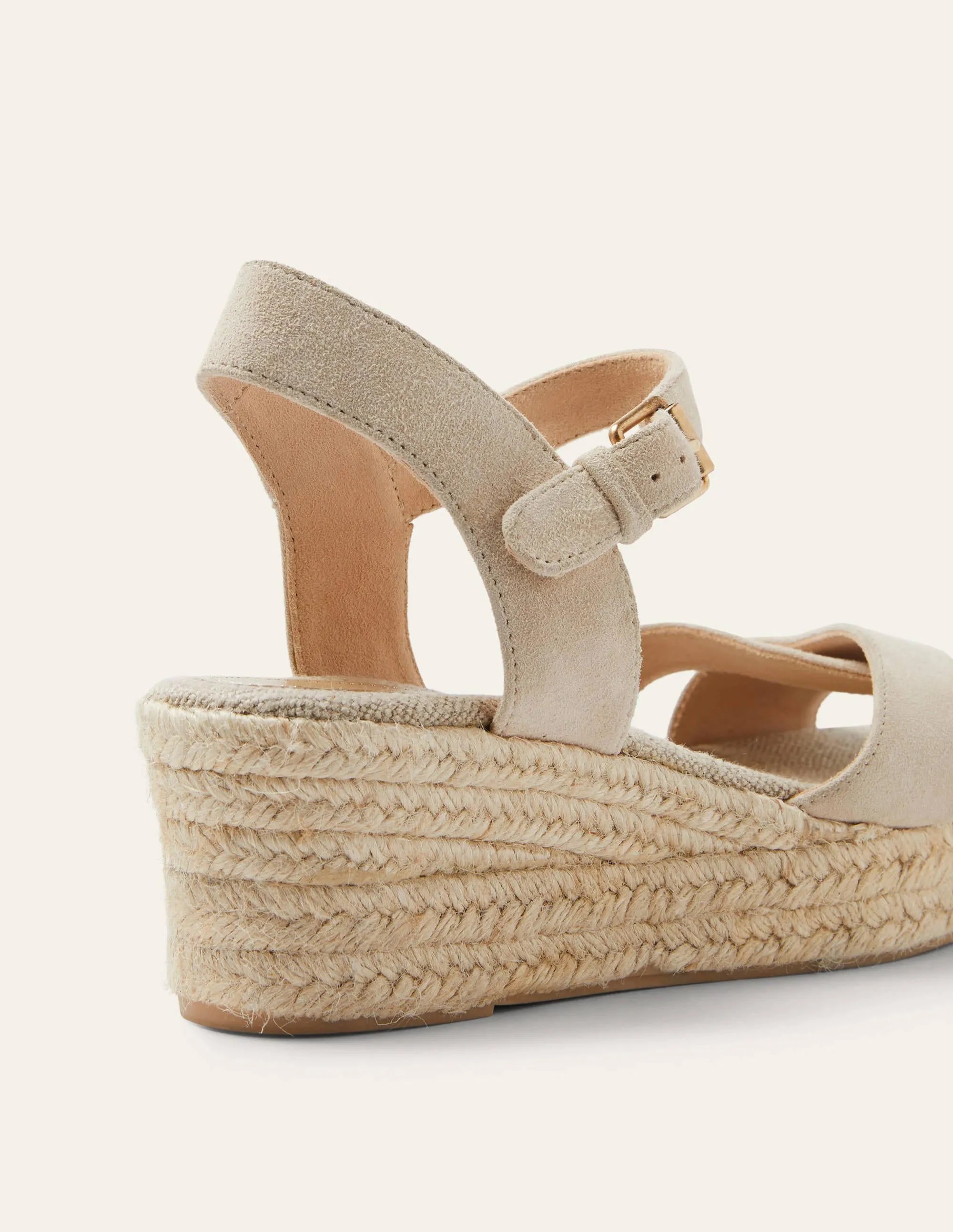 Jasmine Espadrille Wedges-Oatmeal