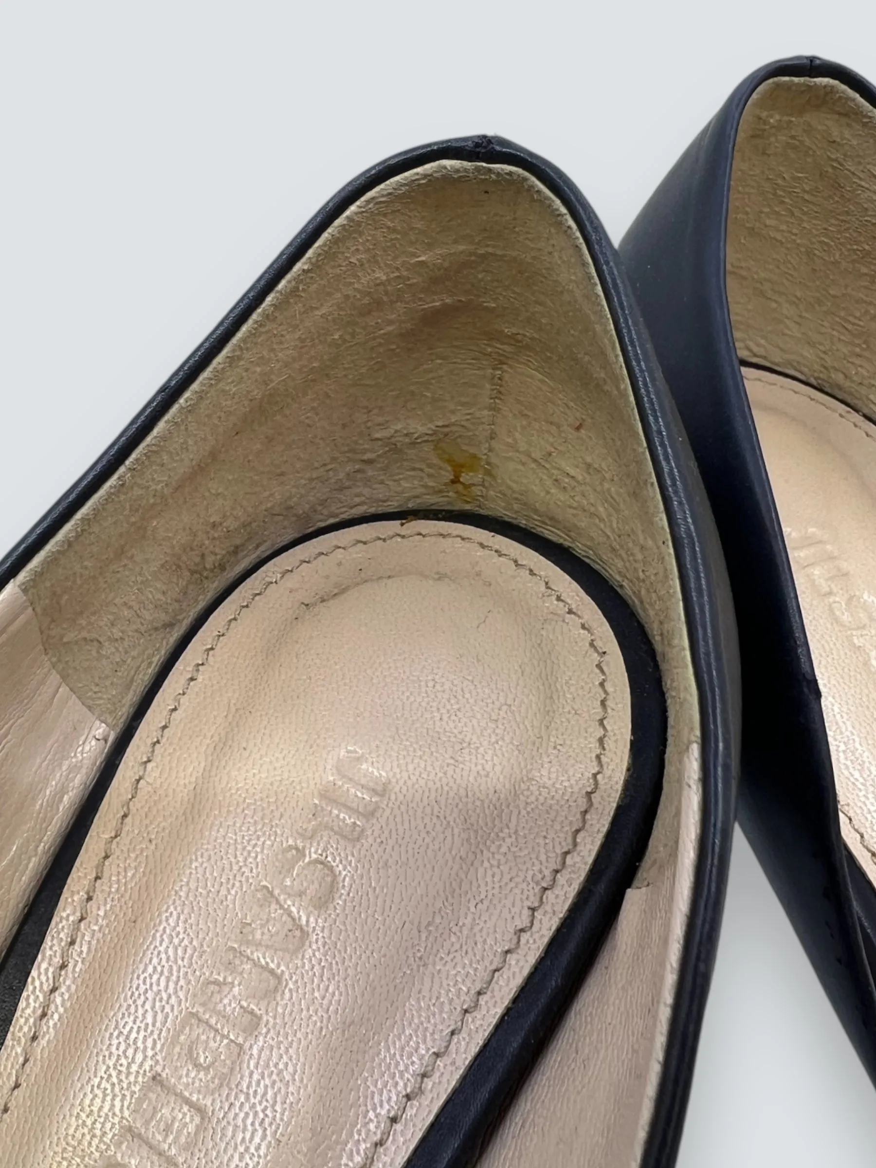 Jilll Sander Navy Heels - Size UK 4.5
