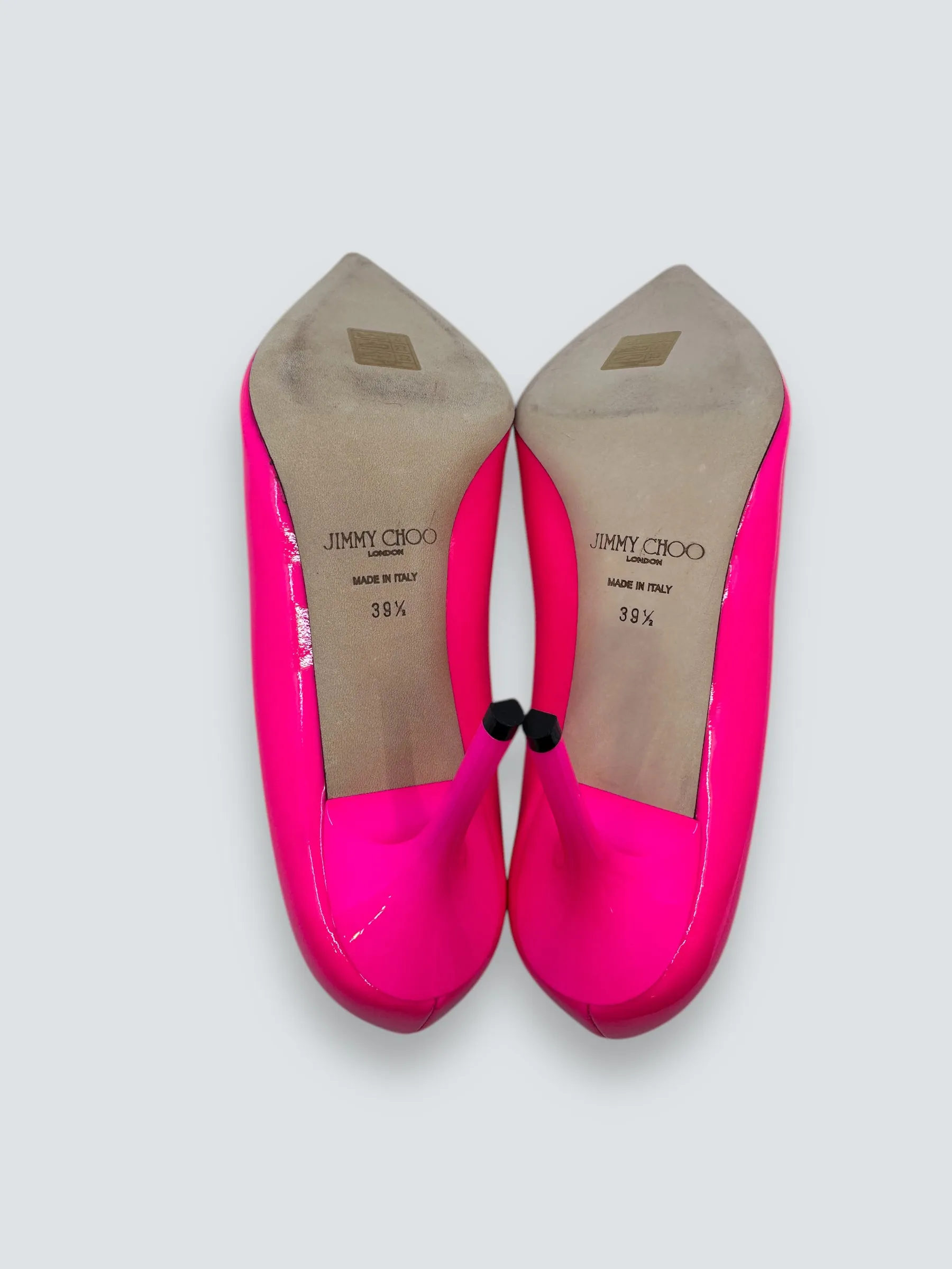 Jimmy Choo Neon Pink Heels - Size UK 6.5