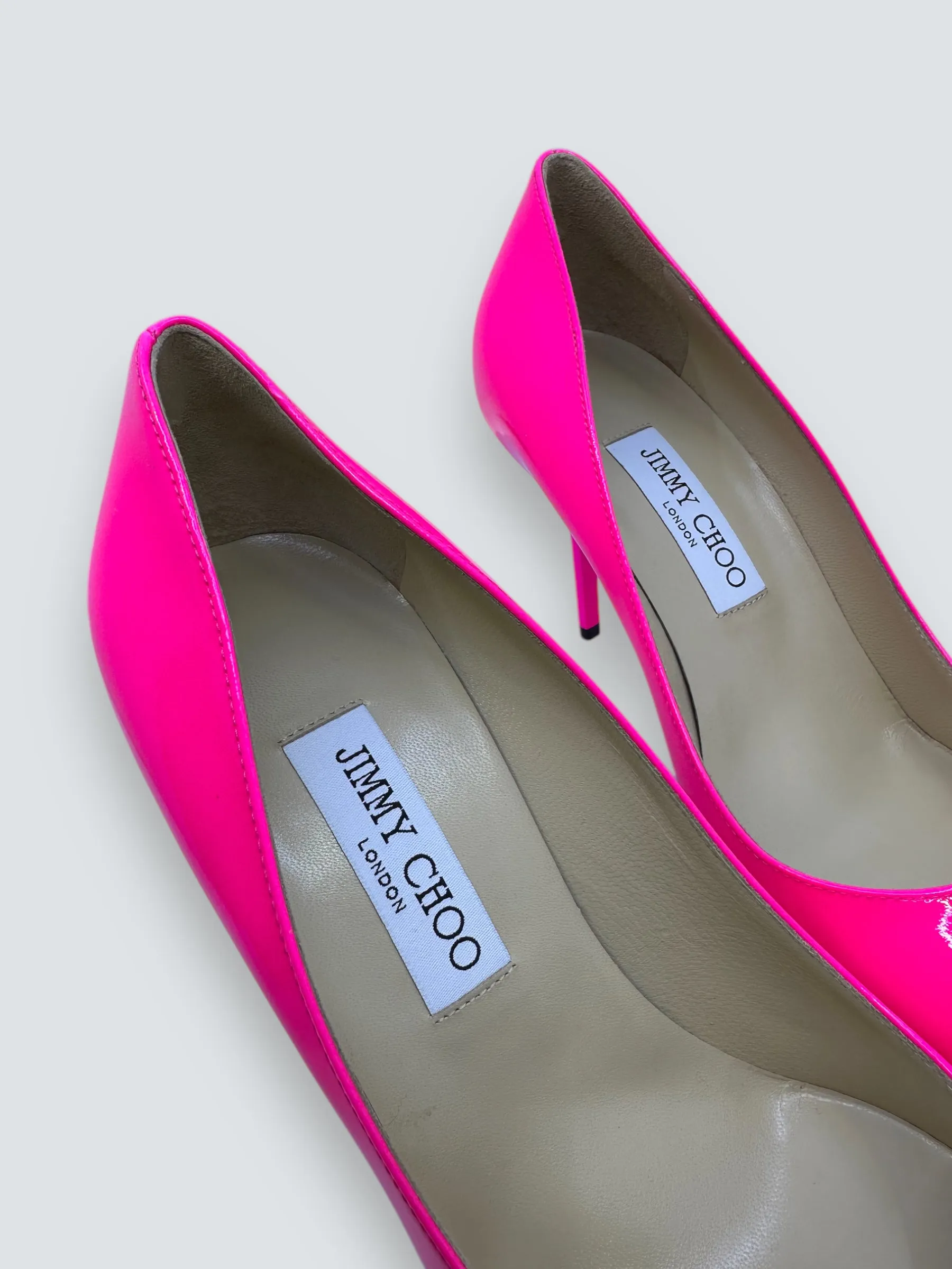 Jimmy Choo Neon Pink Heels - Size UK 6.5