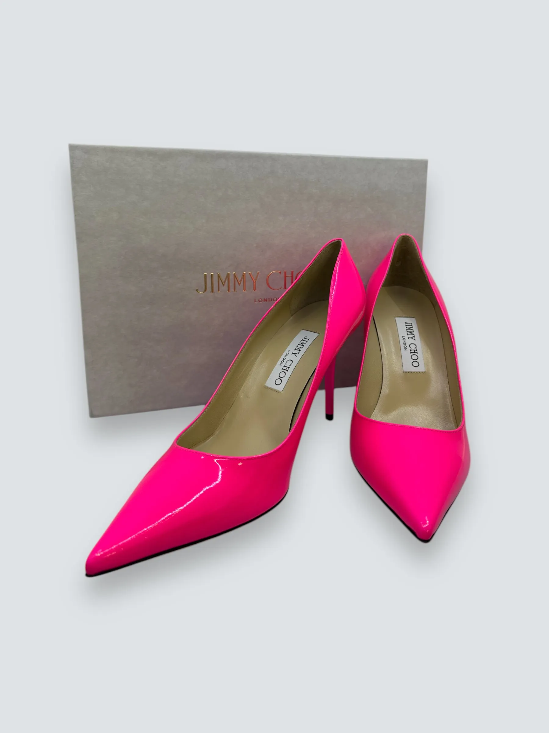 Jimmy Choo Neon Pink Heels - Size UK 6.5