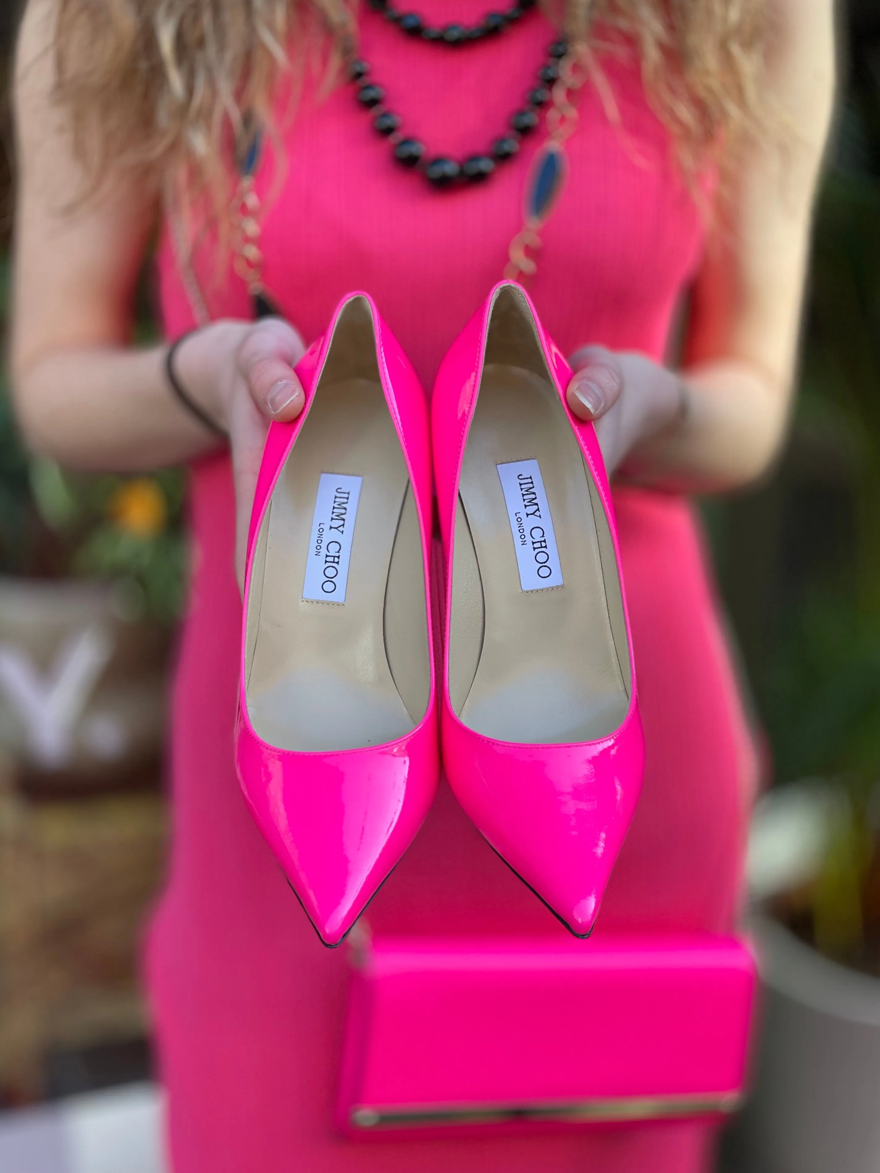 Jimmy Choo Neon Pink Heels - Size UK 6.5