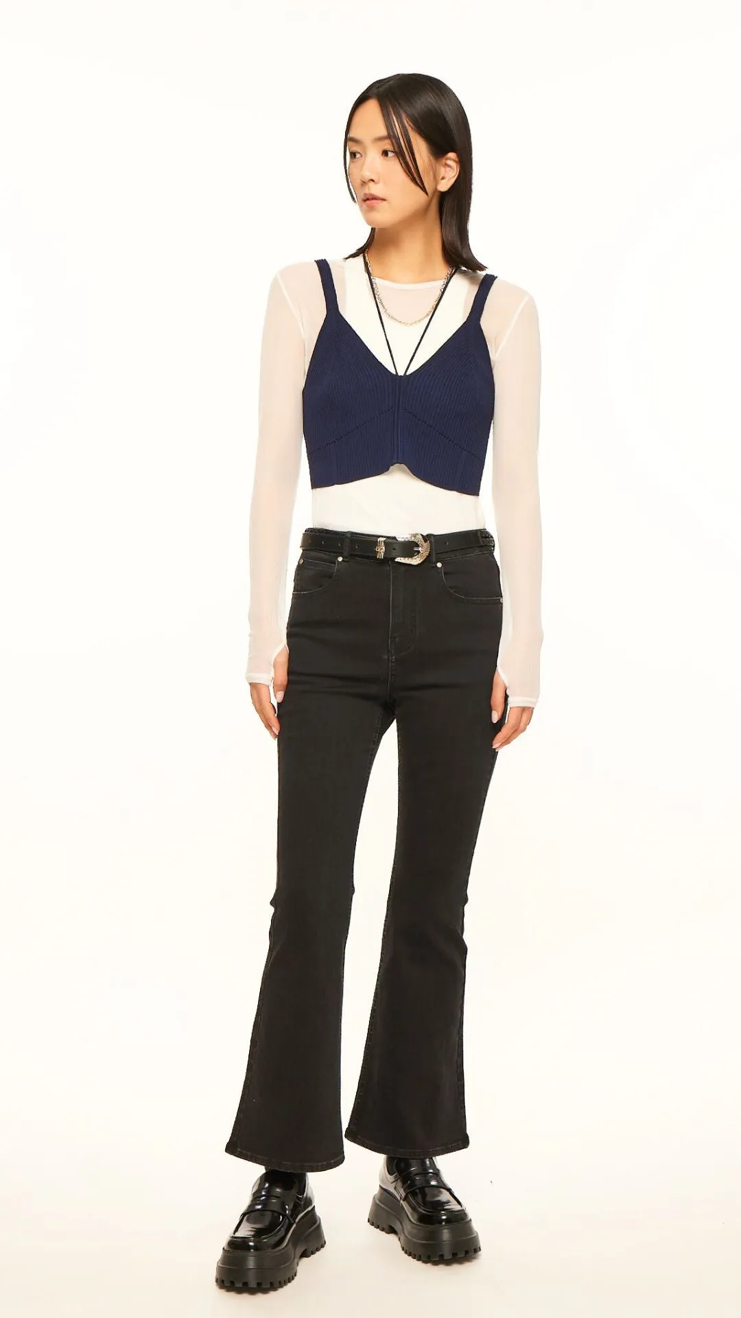 Lace-Up Knit Vest