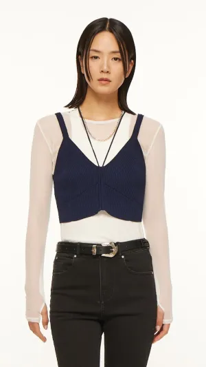 Lace-Up Knit Vest