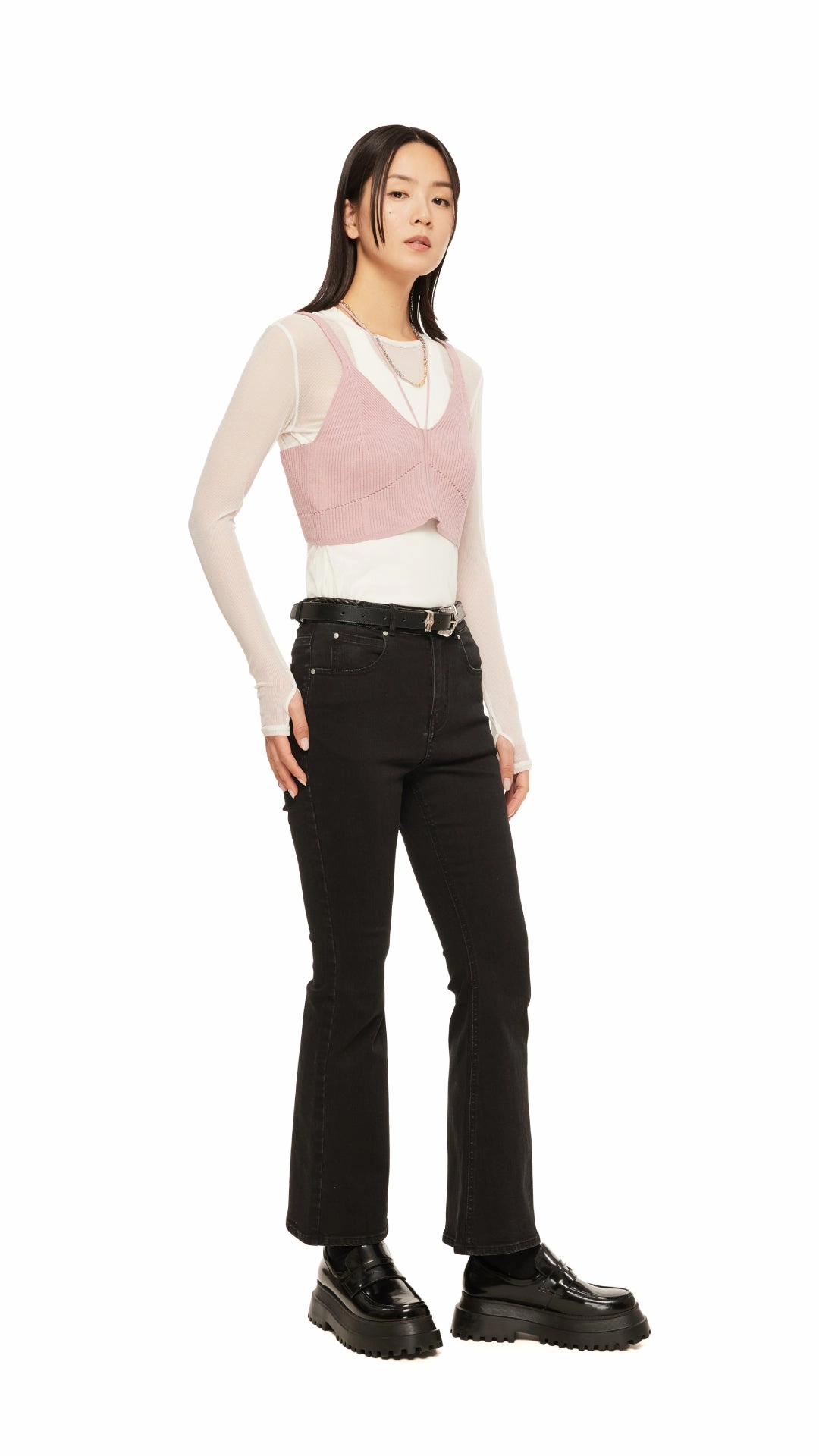 Lace-Up Knit Vest