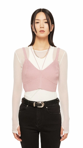 Lace-Up Knit Vest
