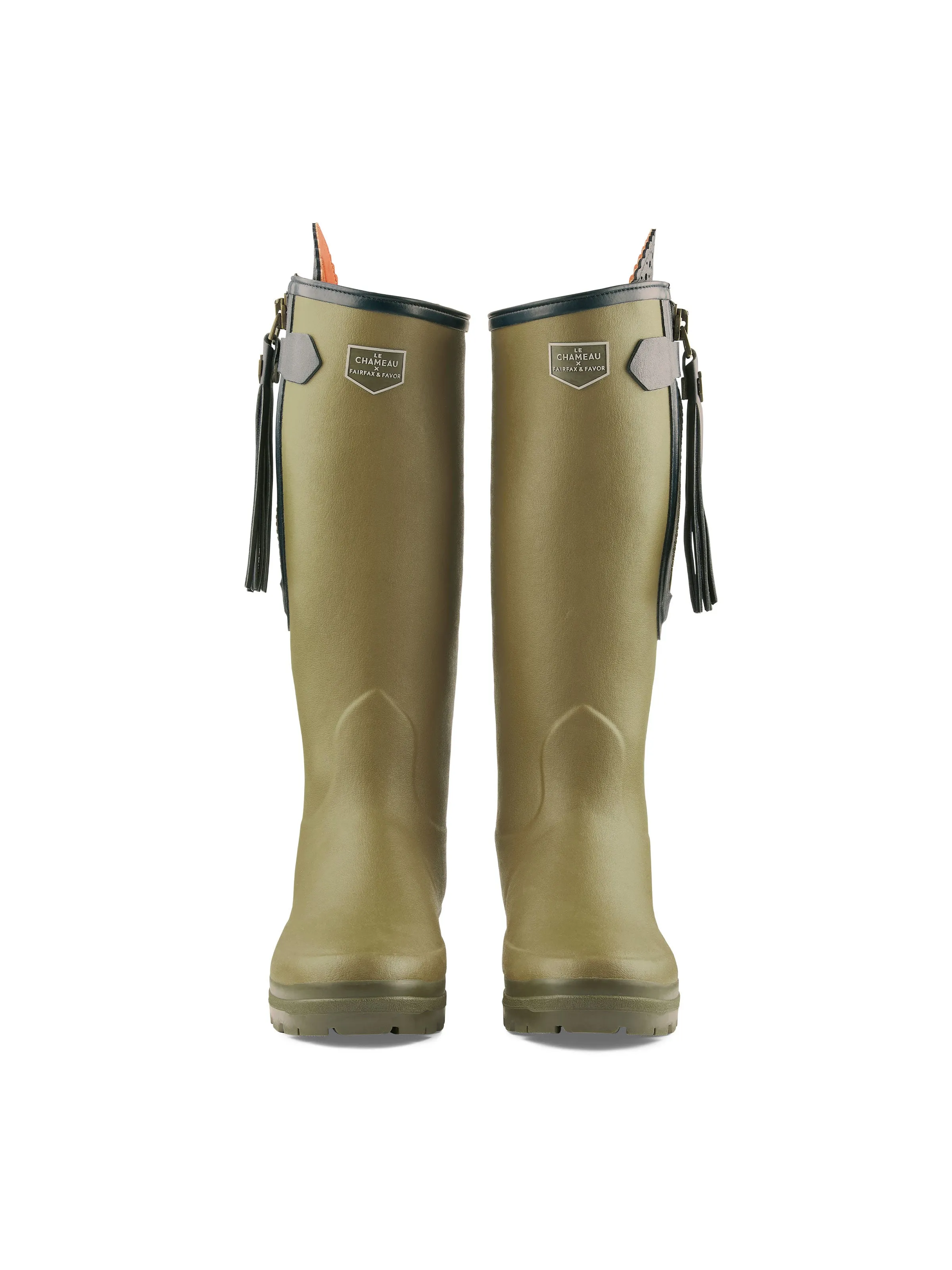 L'Alliance Neoprene Lined Wellington Boot (Narrow Fit) - Vert Vierzon