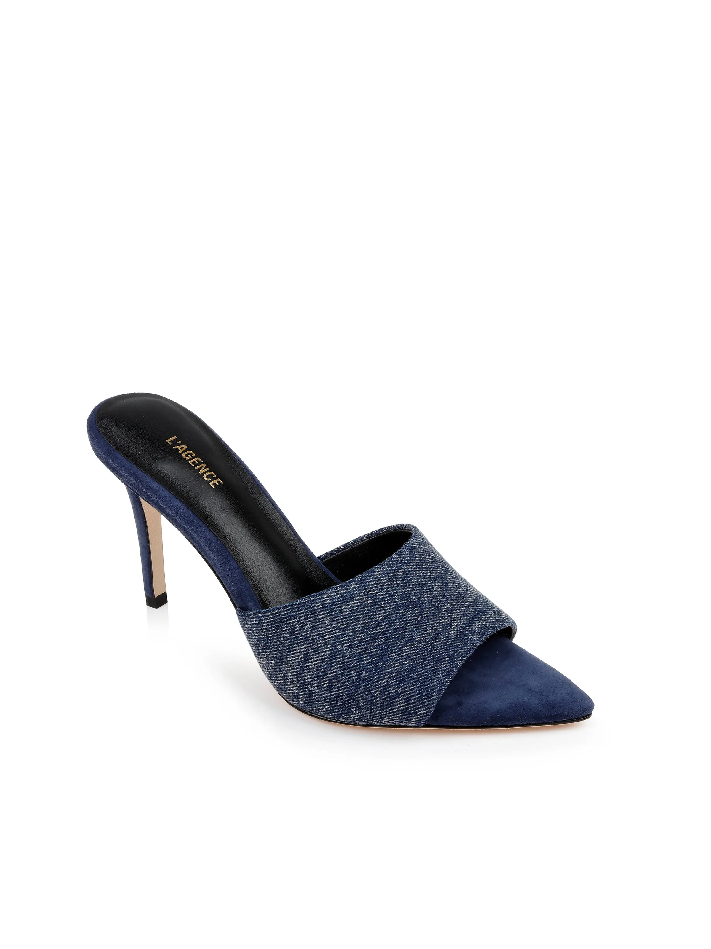 Lolita Denim Open-Toe Mule