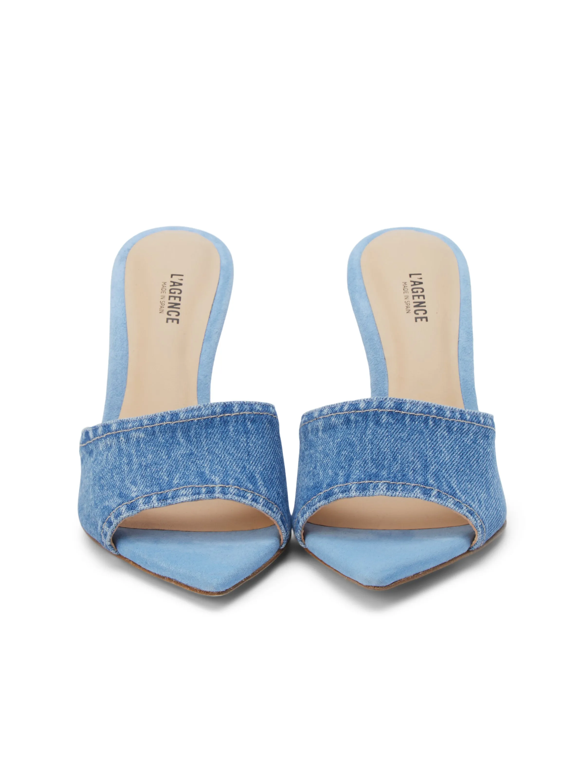 Lolita Denim Open-Toe Mule