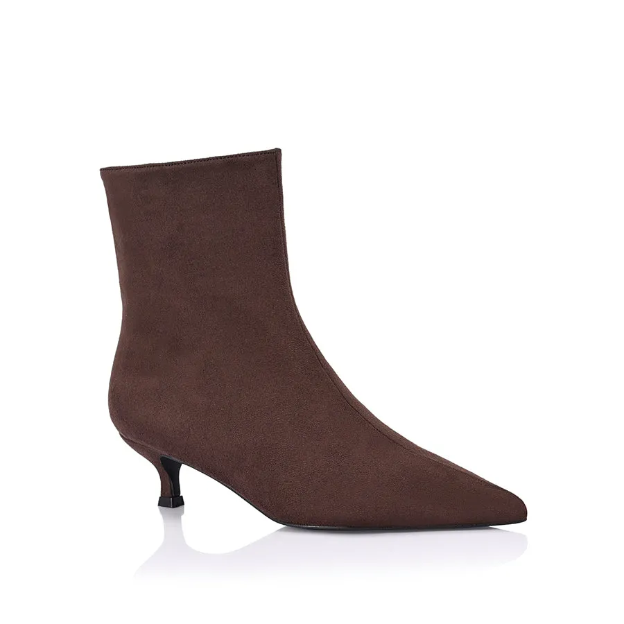 Luca Ankle Boots - Chocolate Brown Micro