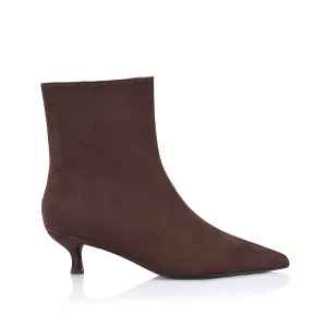Luca Ankle Boots - Chocolate Brown Micro