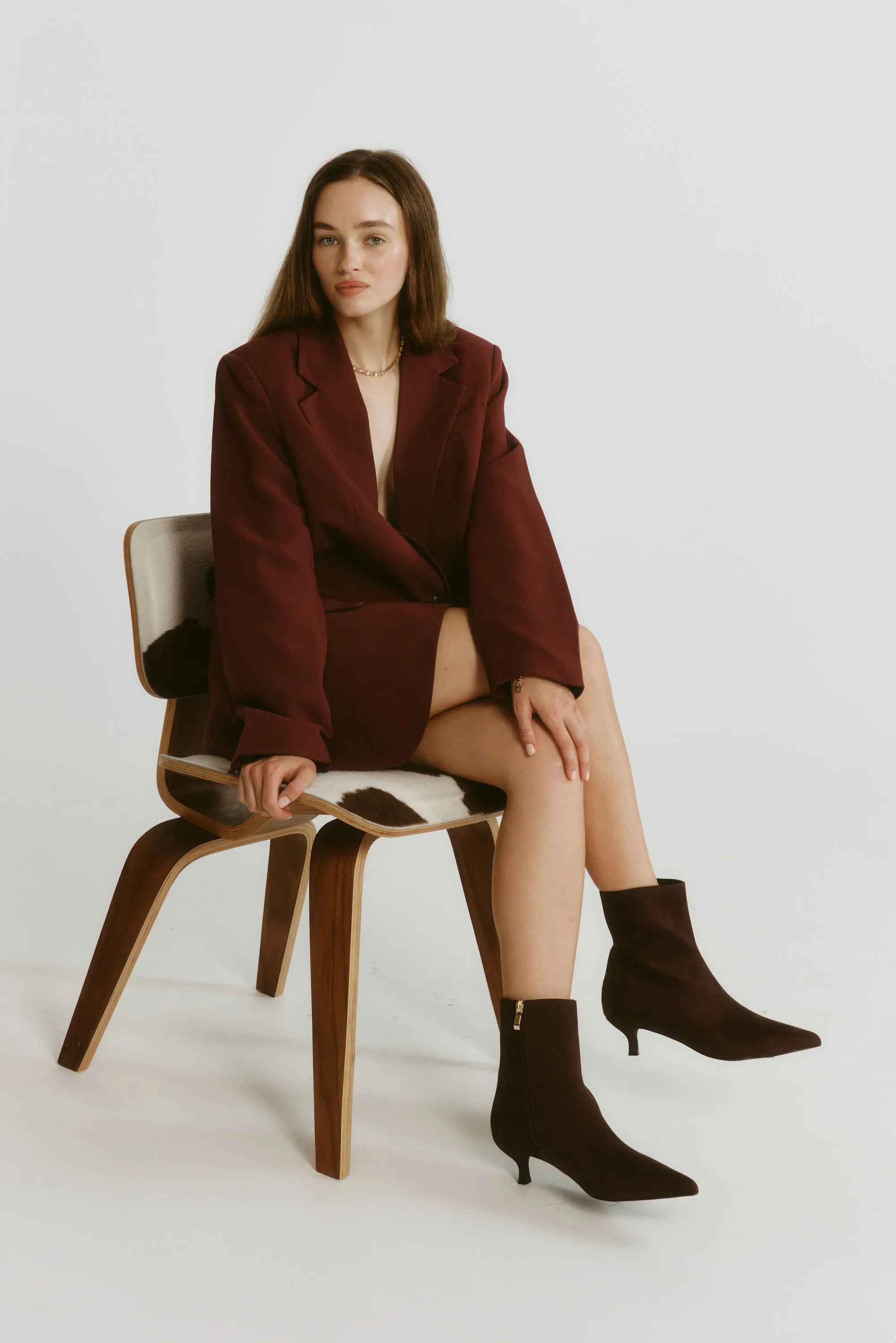 Luca Ankle Boots - Chocolate Brown Micro