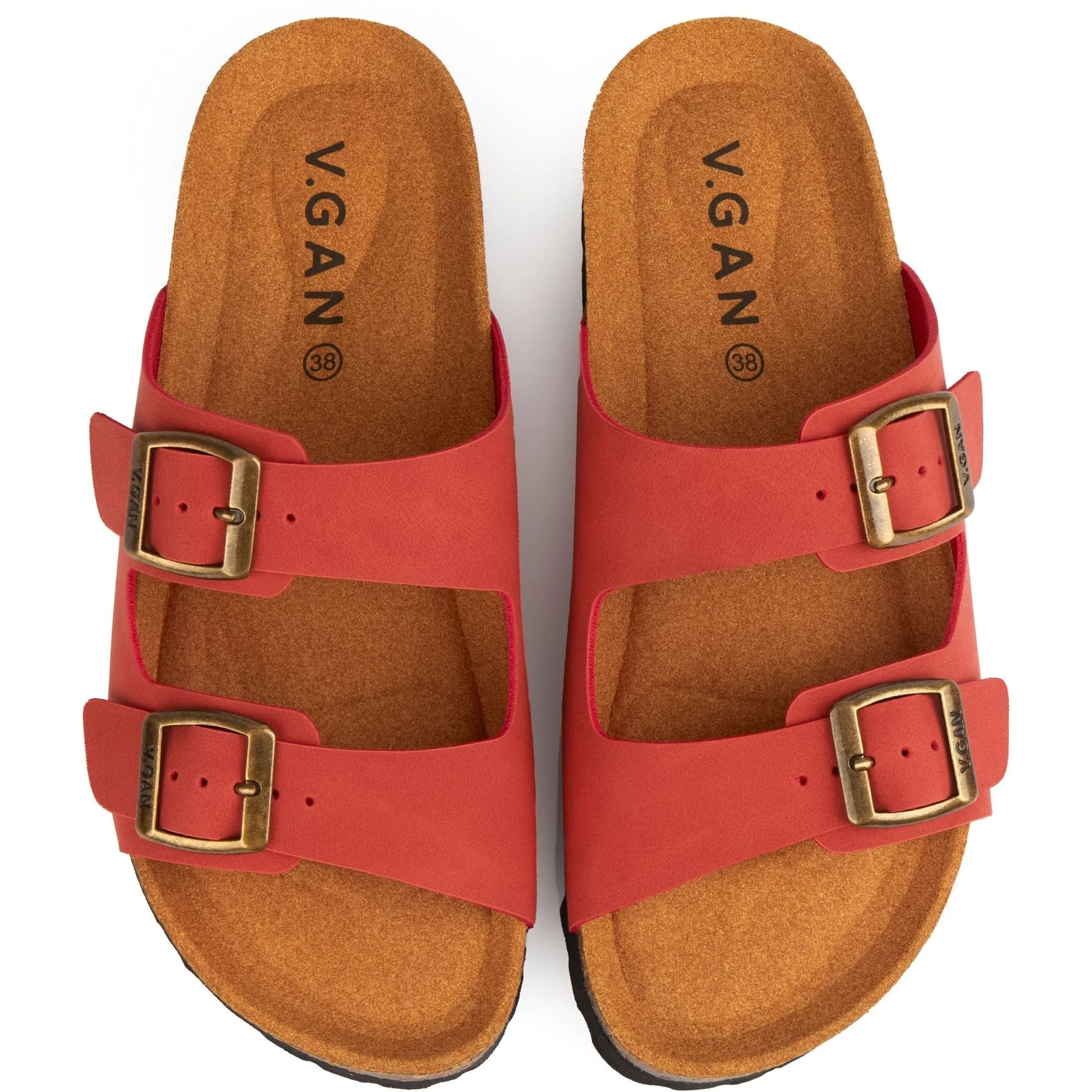 Mango Women's Vegan Comfort Footbed Sandals | Apricot