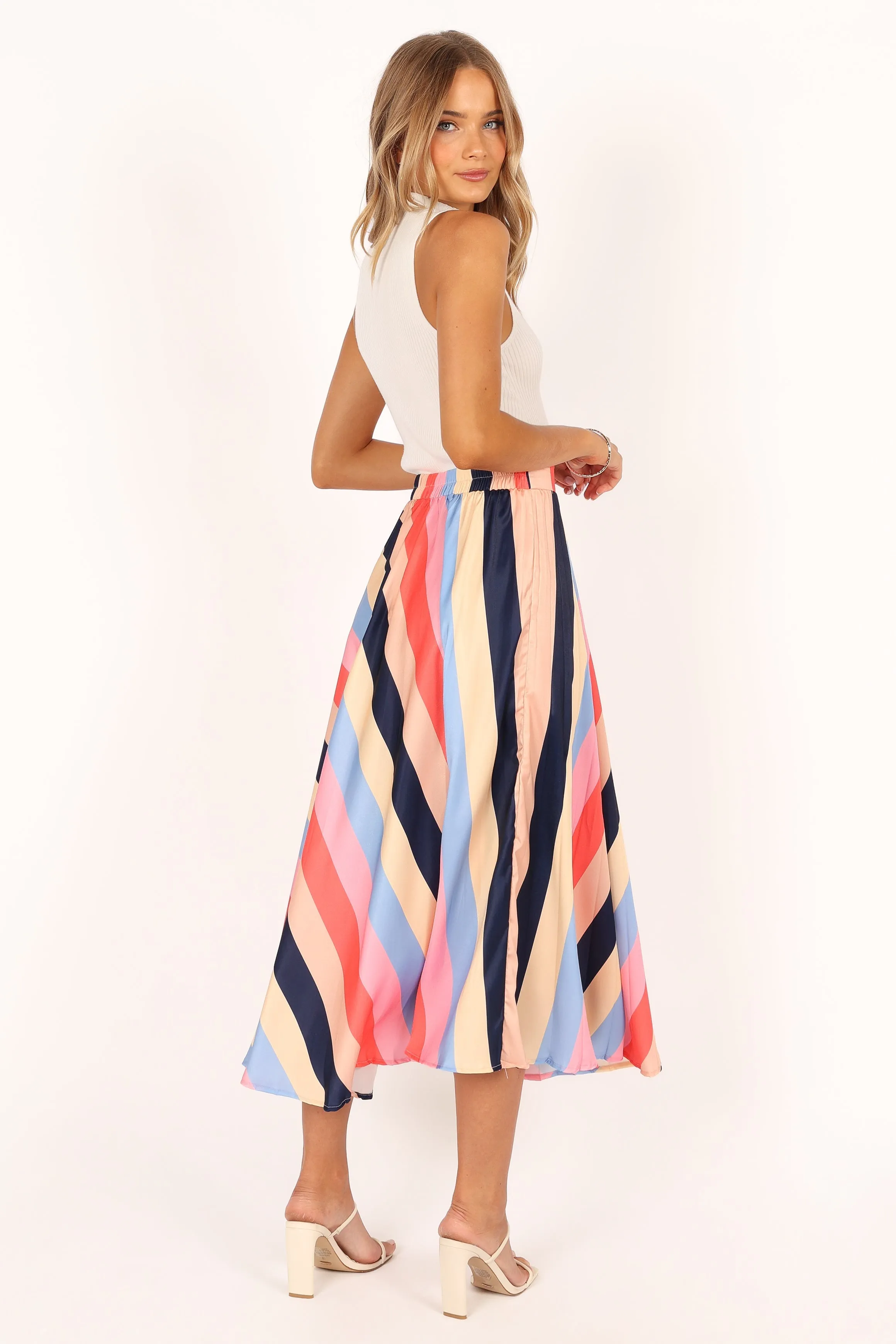 Marlow Midi Skirt - Multi Stripe