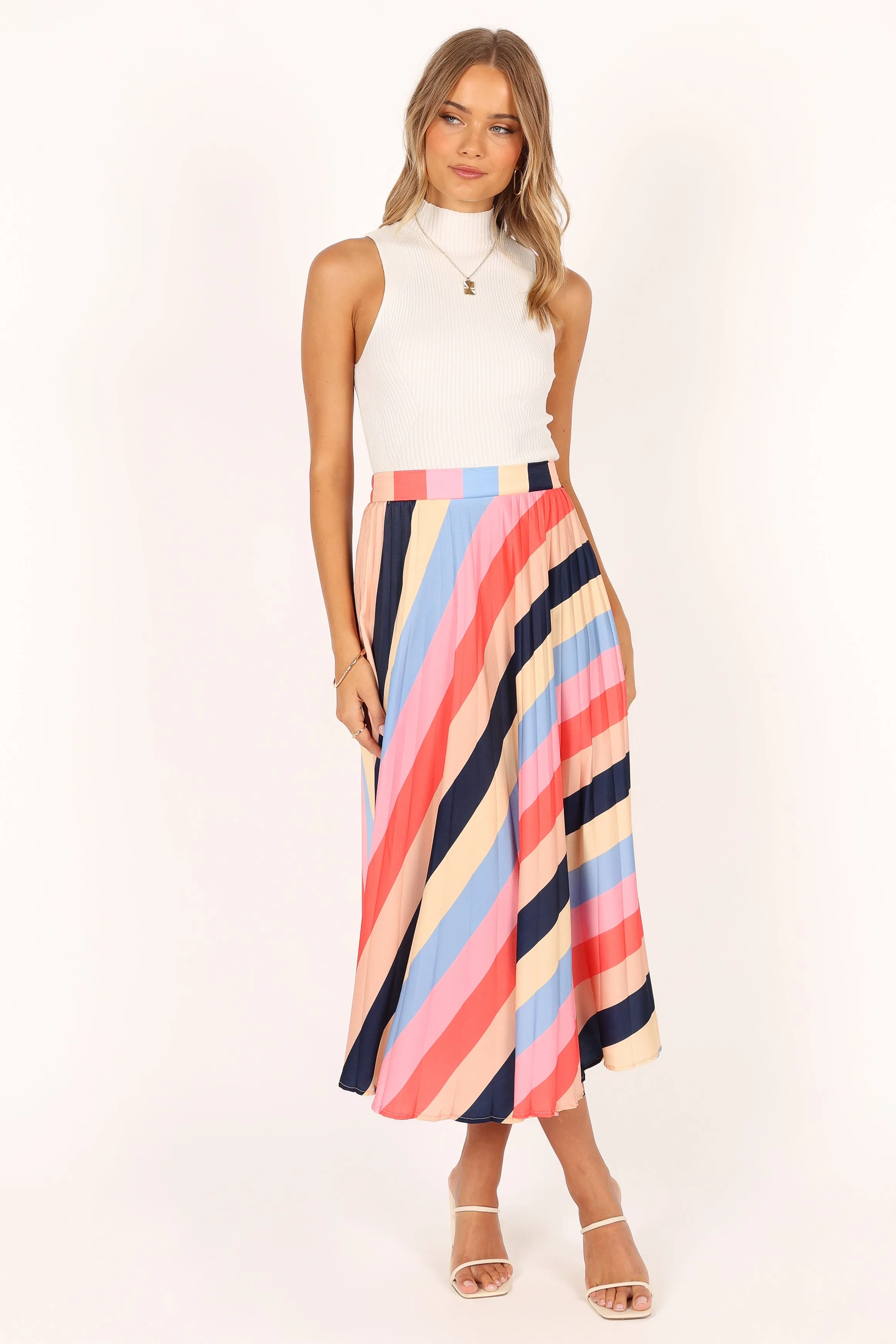 Marlow Midi Skirt - Multi Stripe