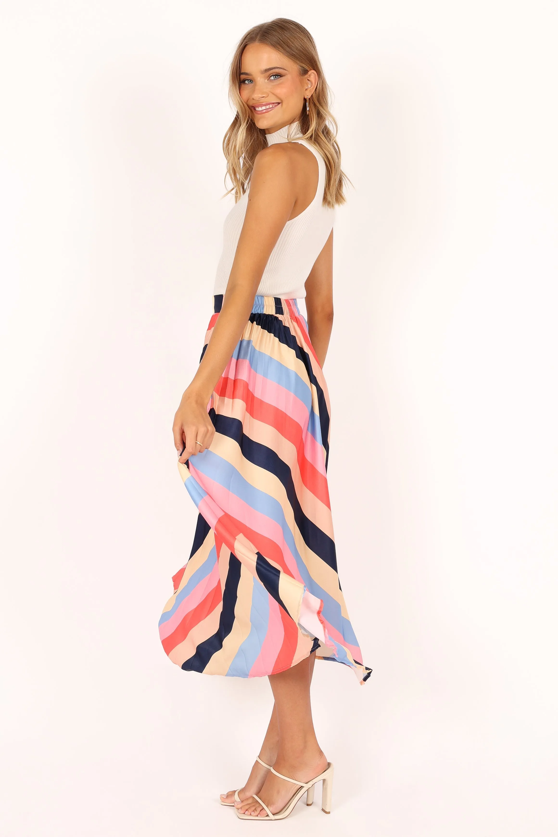 Marlow Midi Skirt - Multi Stripe