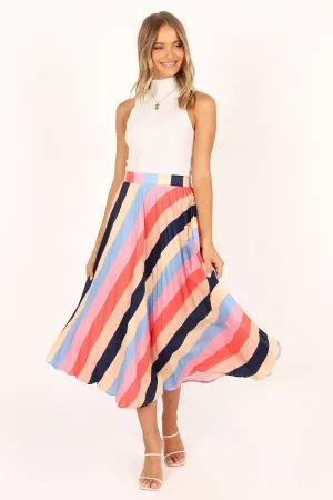 Marlow Midi Skirt - Multi Stripe