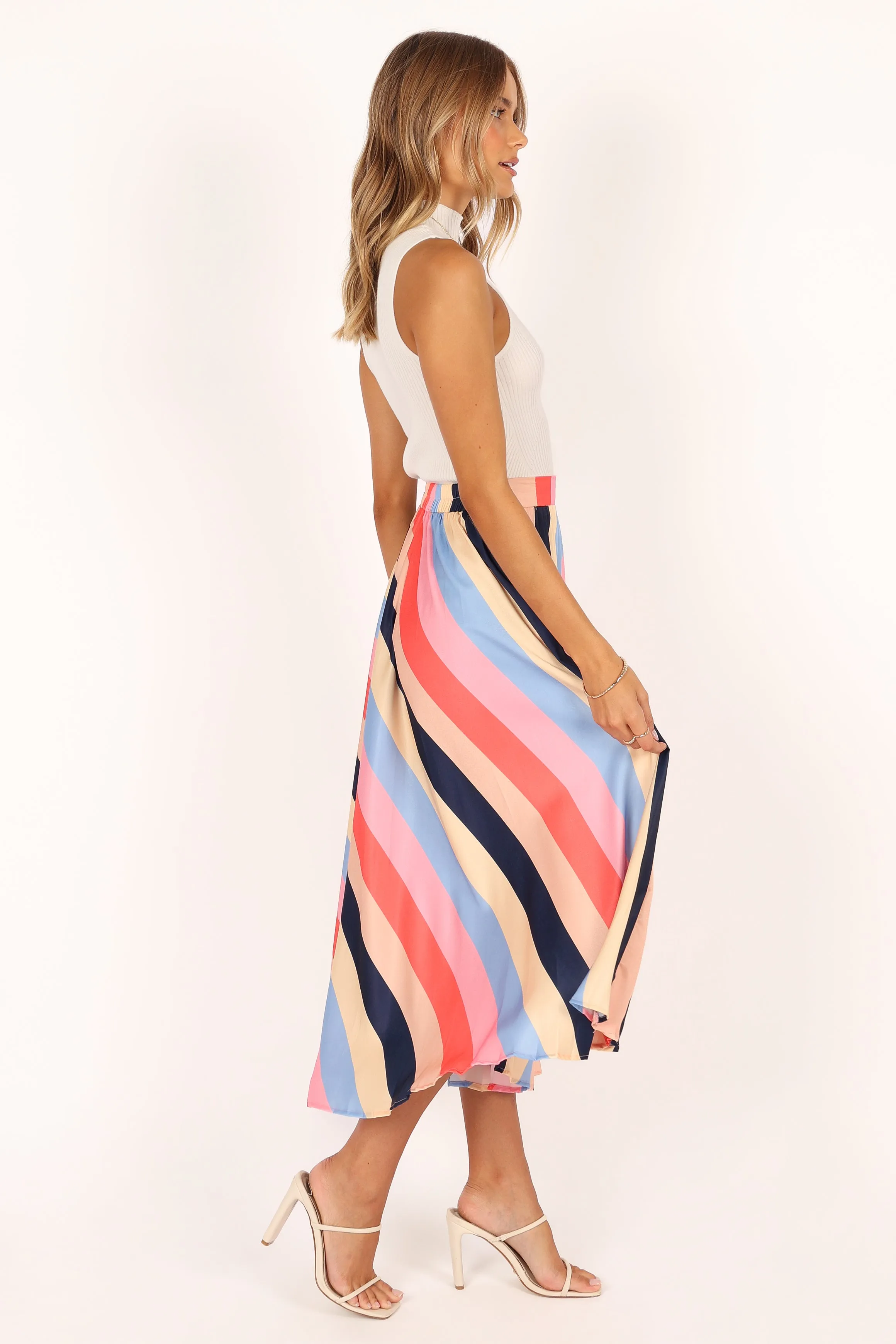 Marlow Midi Skirt - Multi Stripe