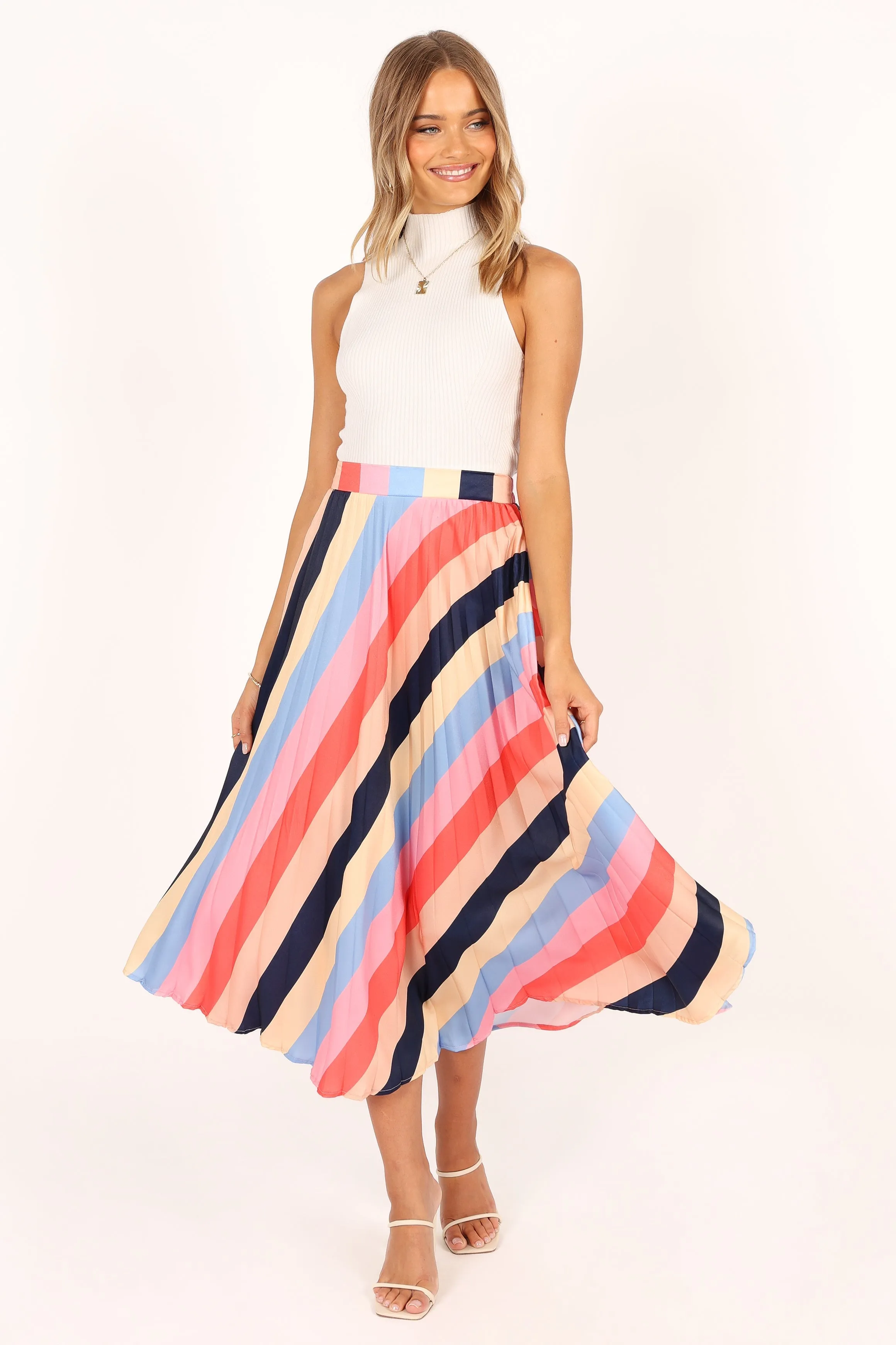 Marlow Midi Skirt - Multi Stripe