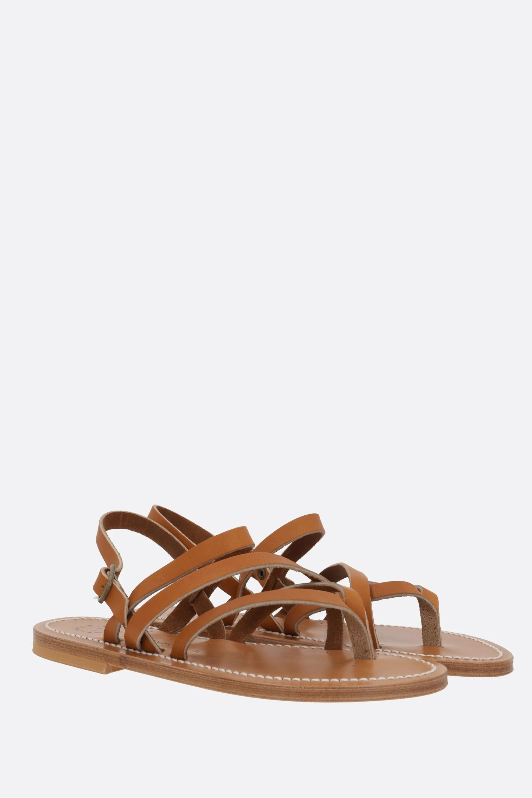 Nemesis thong sandals in smooth leather