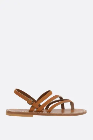 Nemesis thong sandals in smooth leather