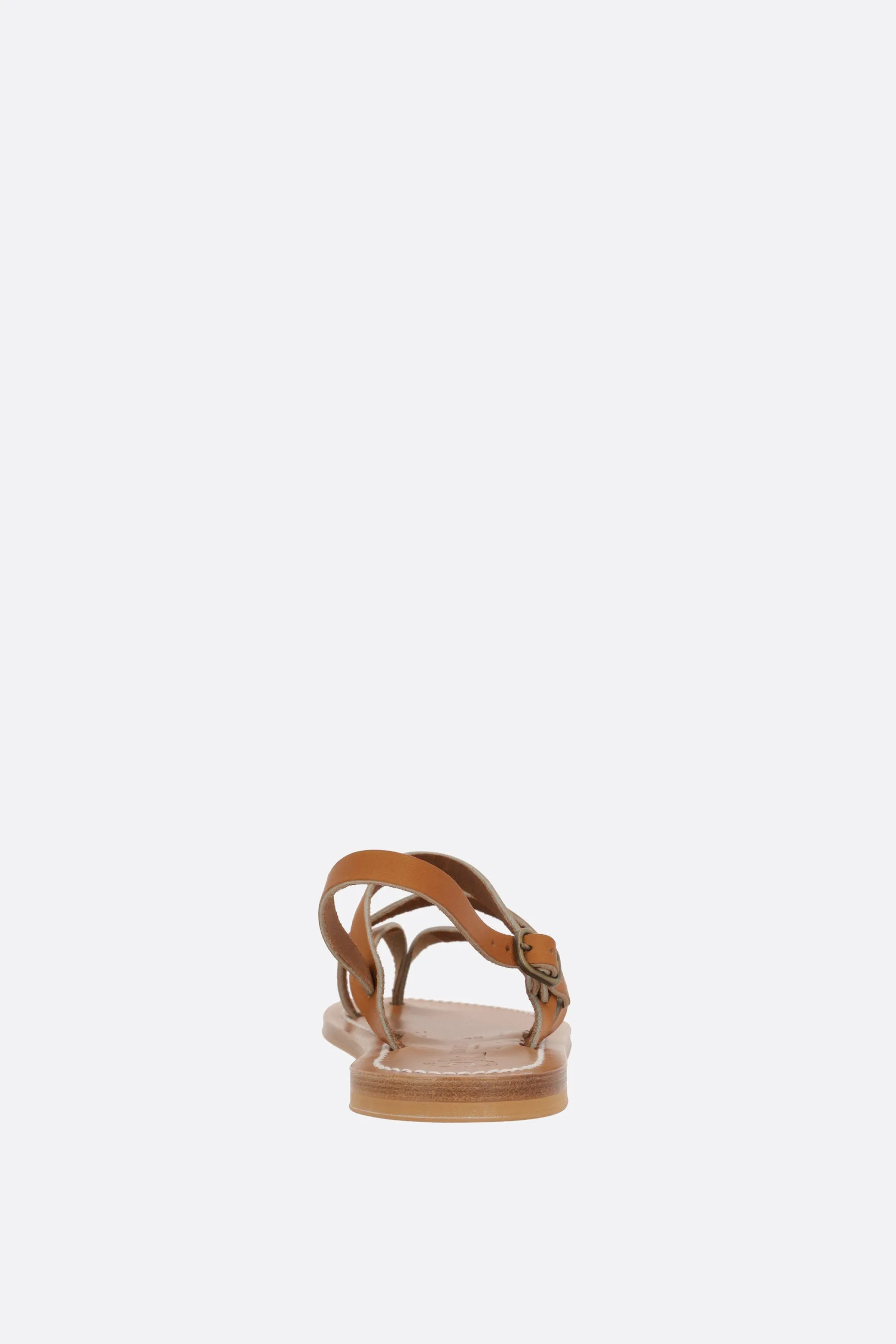 Nemesis thong sandals in smooth leather