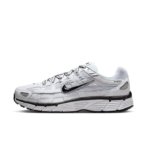 Nike P-6000 White Metallic Silver Black