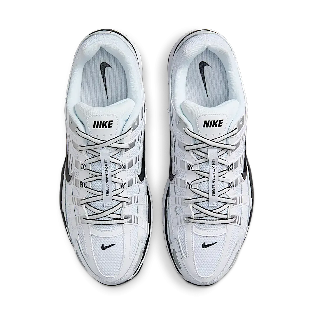 Nike P-6000 White Metallic Silver Black