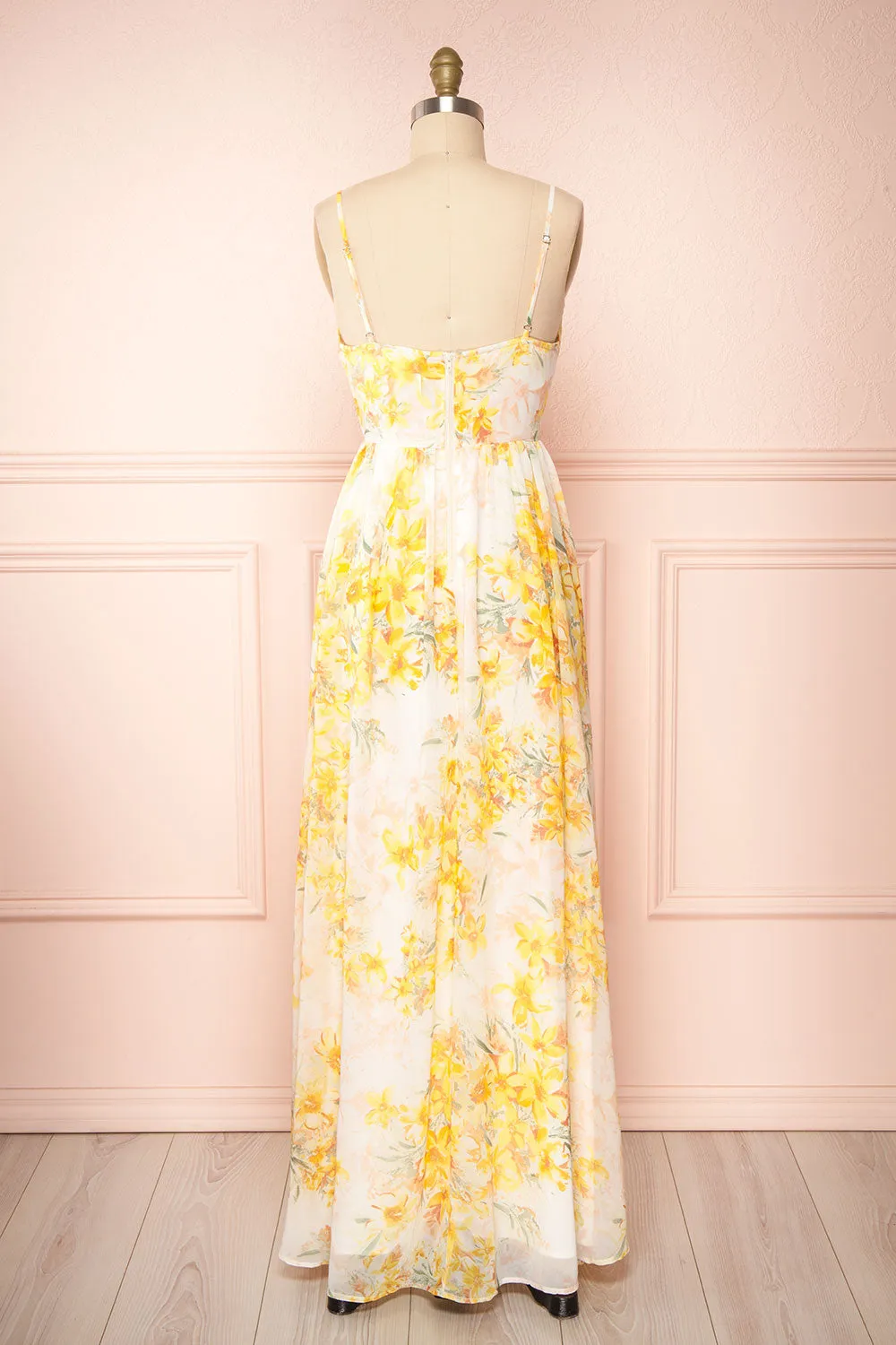 Oneyda | Floral V-Neck Maxi Dress