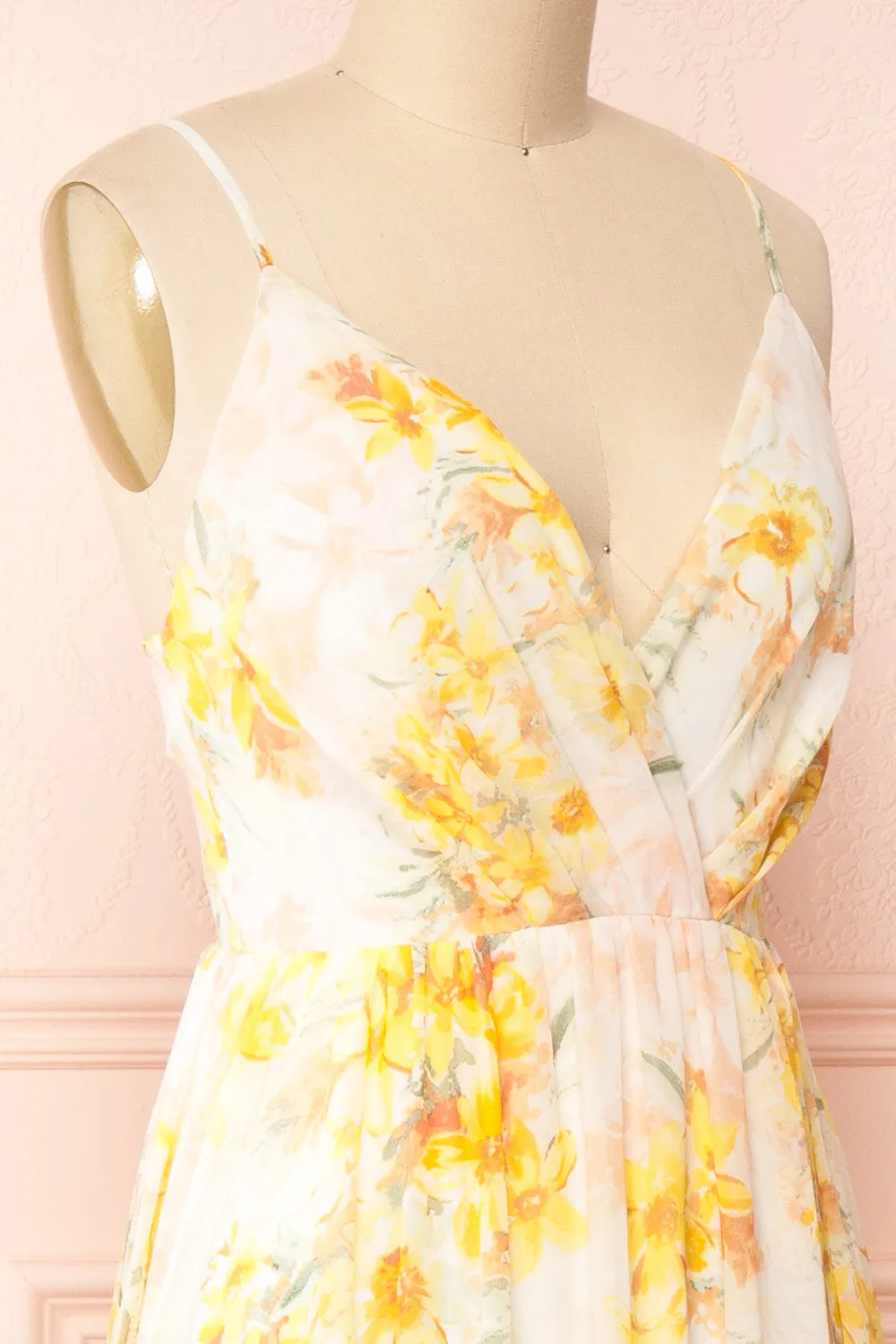 Oneyda | Floral V-Neck Maxi Dress