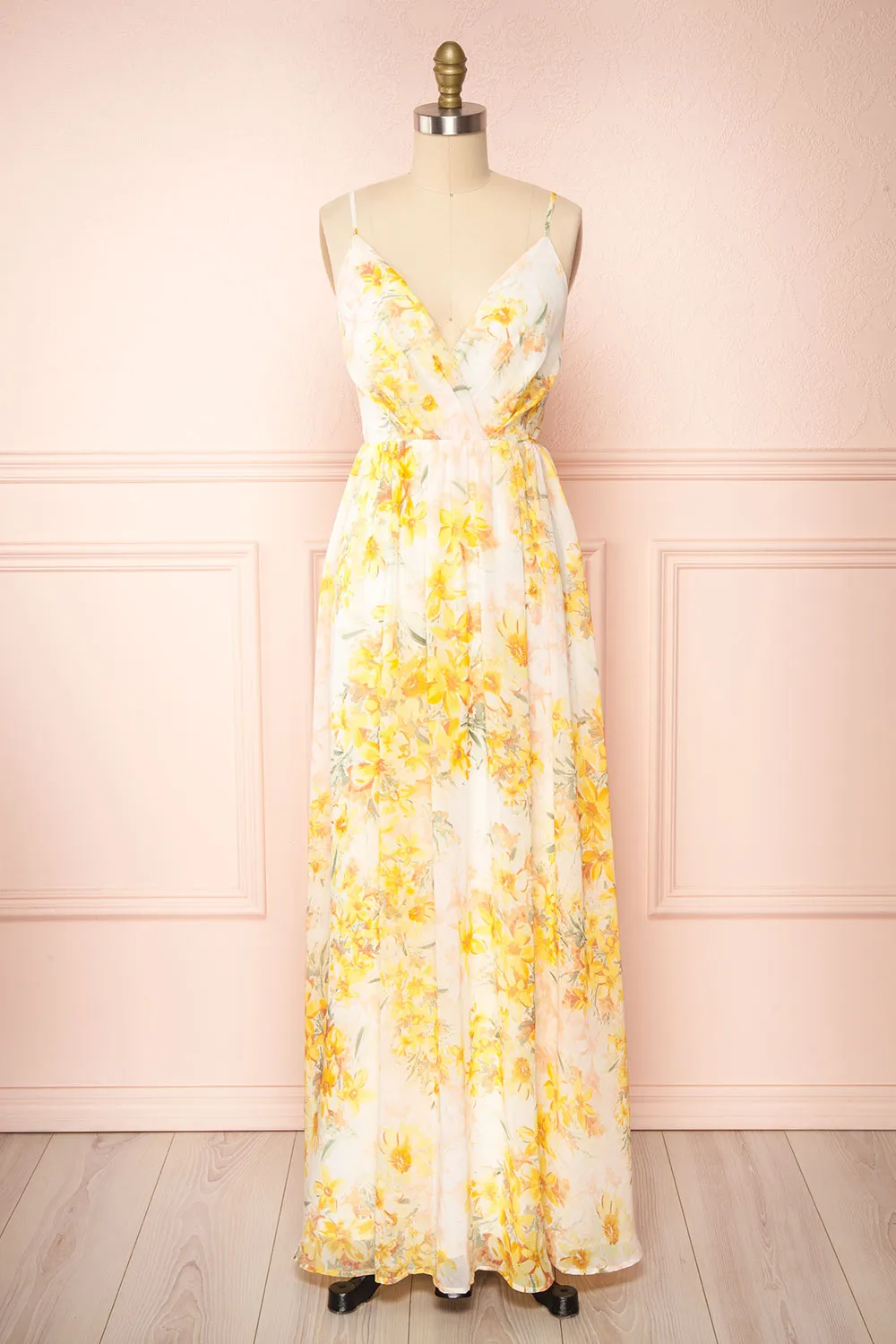 Oneyda | Floral V-Neck Maxi Dress