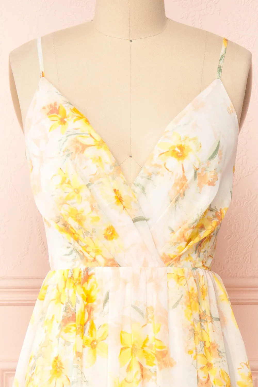 Oneyda | Floral V-Neck Maxi Dress