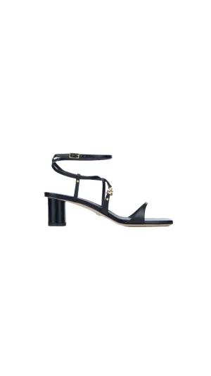 Open-toed High-heeled Sandals - Black