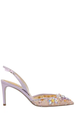 René Caovilla Hina Mauve Slingback Pumps