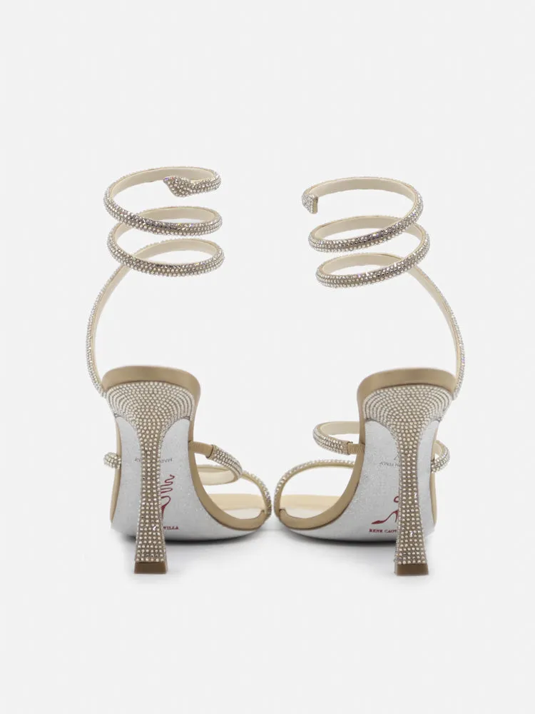 René Caovilla Wraparound Heeled Sandals