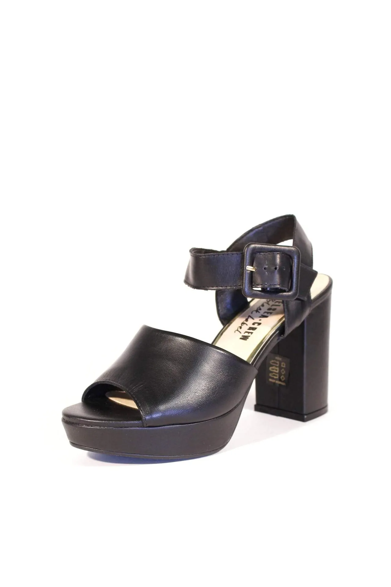 Rose Leather Platform Heels