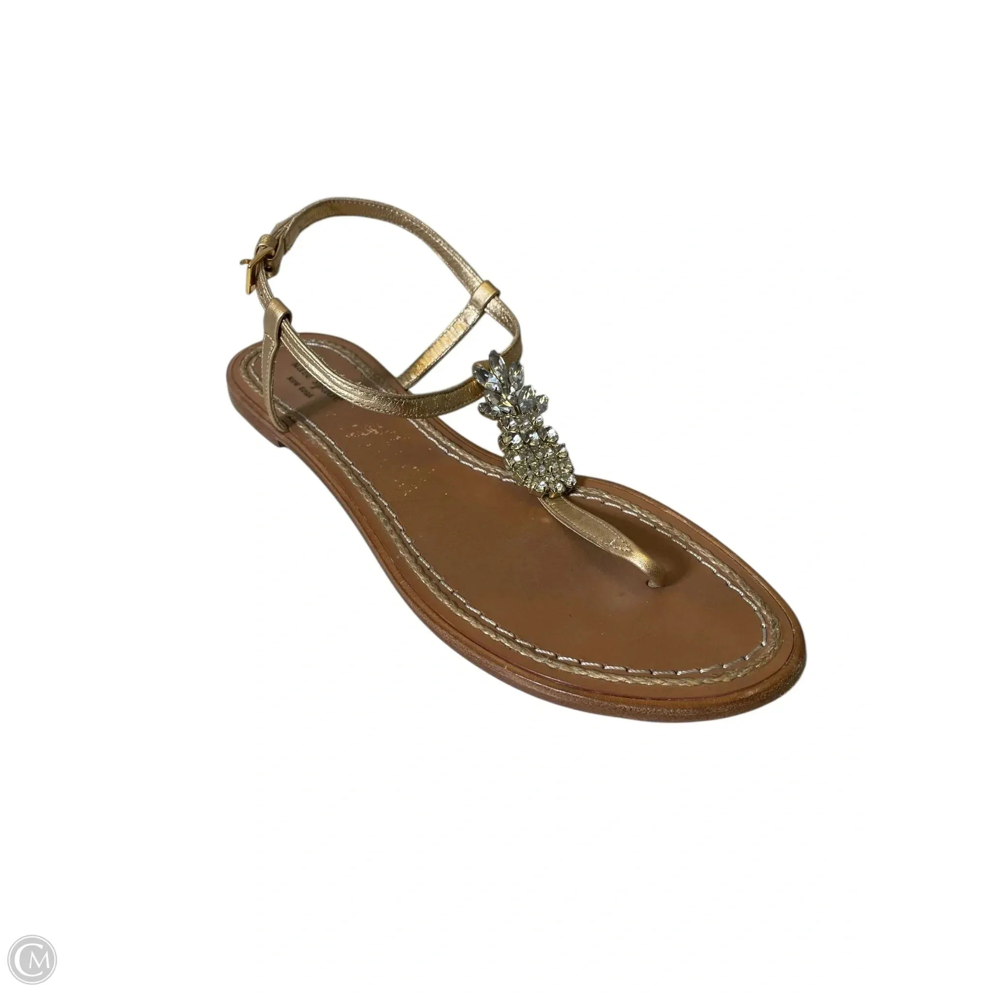 Sandals Designer By Kate Spade In Gold, Size: 10