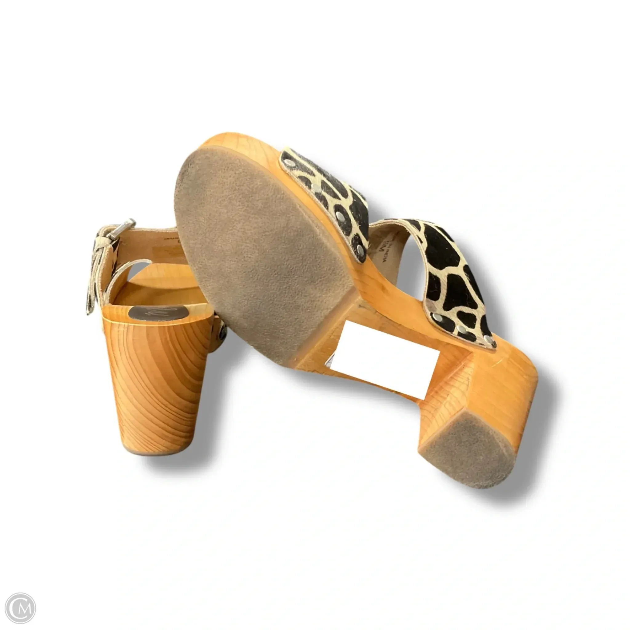 Sandals Heels Block By Matisse In Animal Print, Size: 9