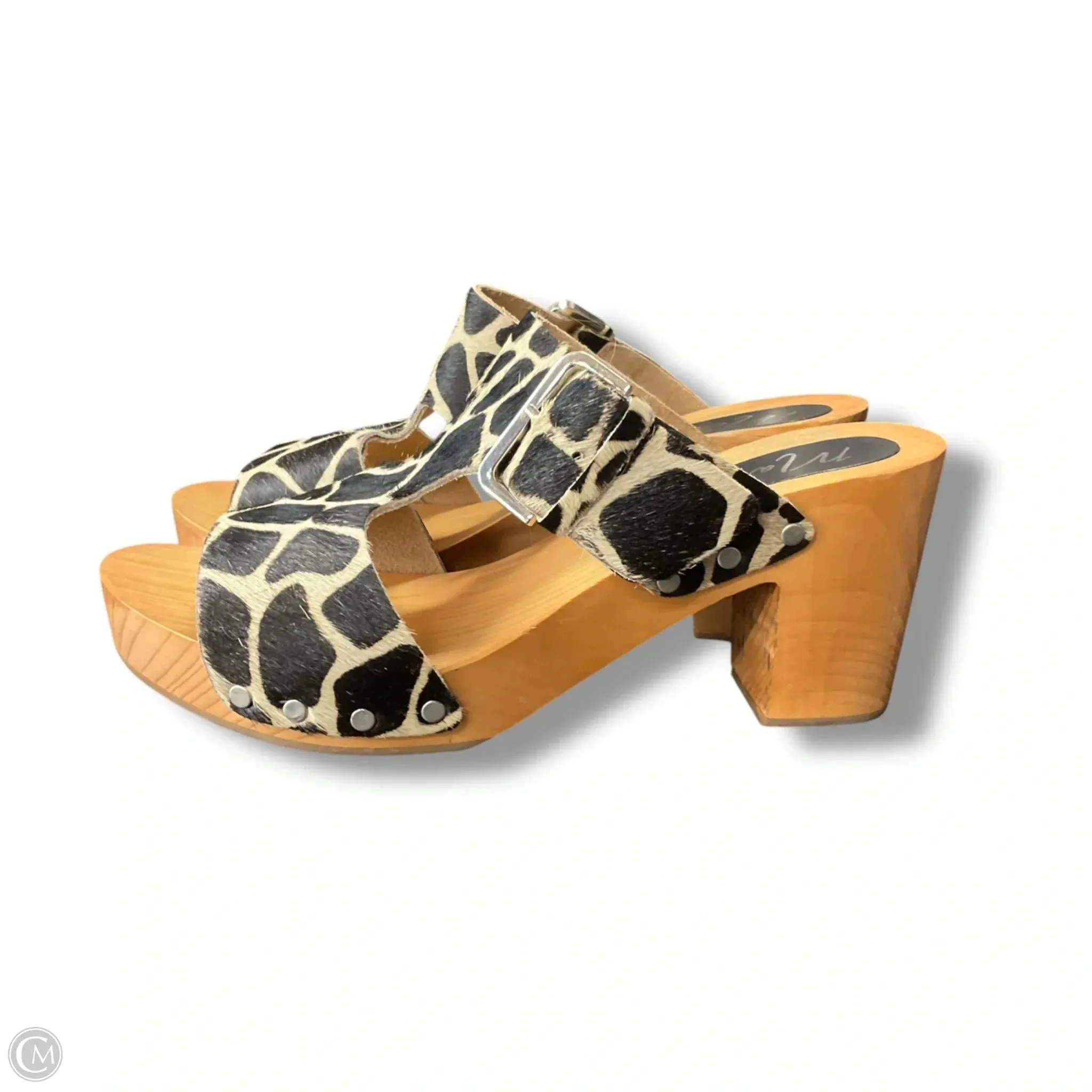 Sandals Heels Block By Matisse In Animal Print, Size: 9