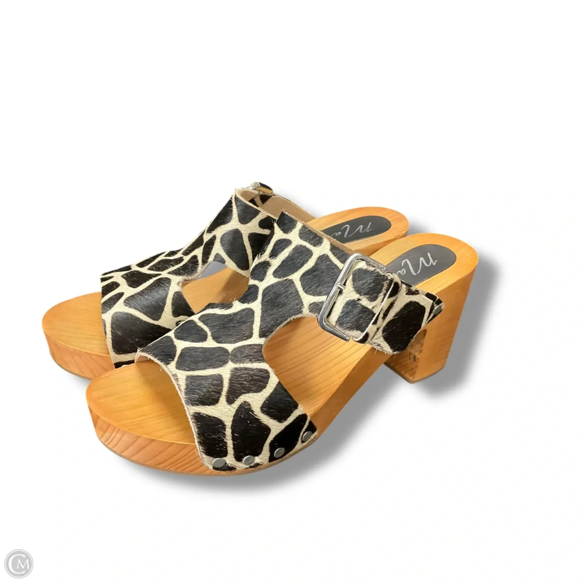 Sandals Heels Block By Matisse In Animal Print, Size: 9