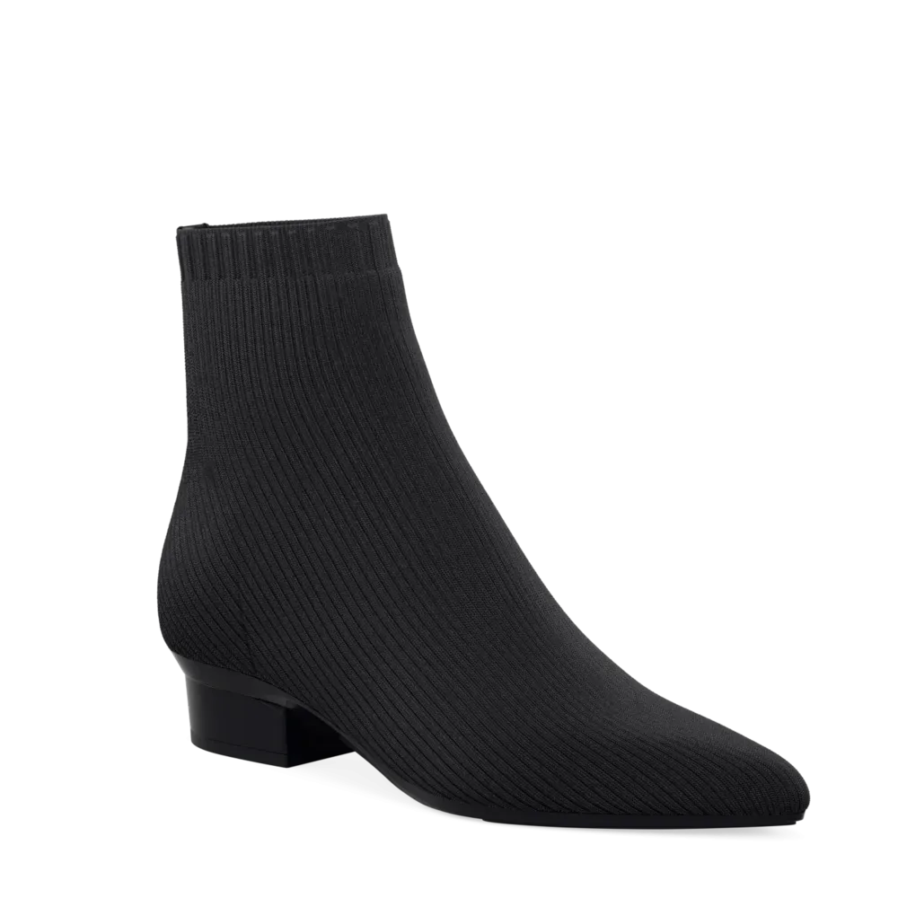 The Bootie - Coal Knit   Block Heel Kit 4 Coal - FINAL SALE