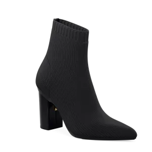 The Bootie - Coal Knit   Block Heel Kit 4 Coal - FINAL SALE