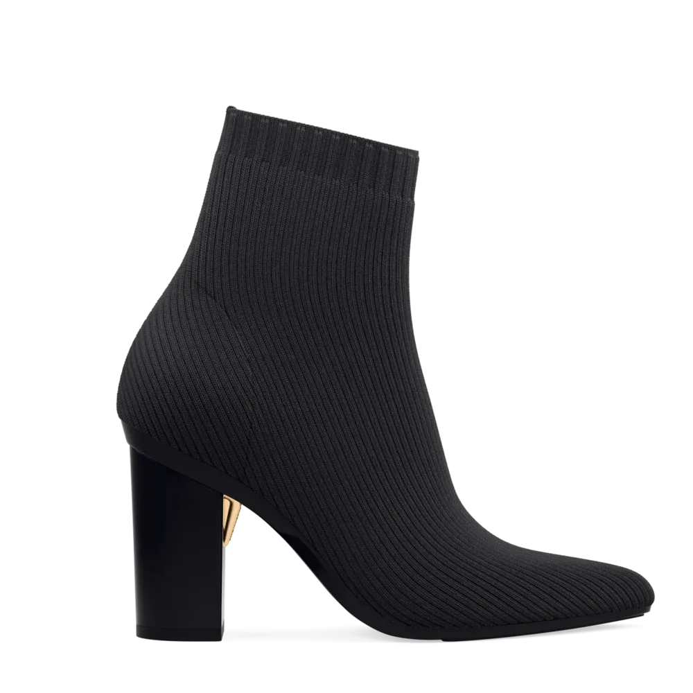 The Bootie - Coal Knit   Block Heel Kit 4 Coal - FINAL SALE
