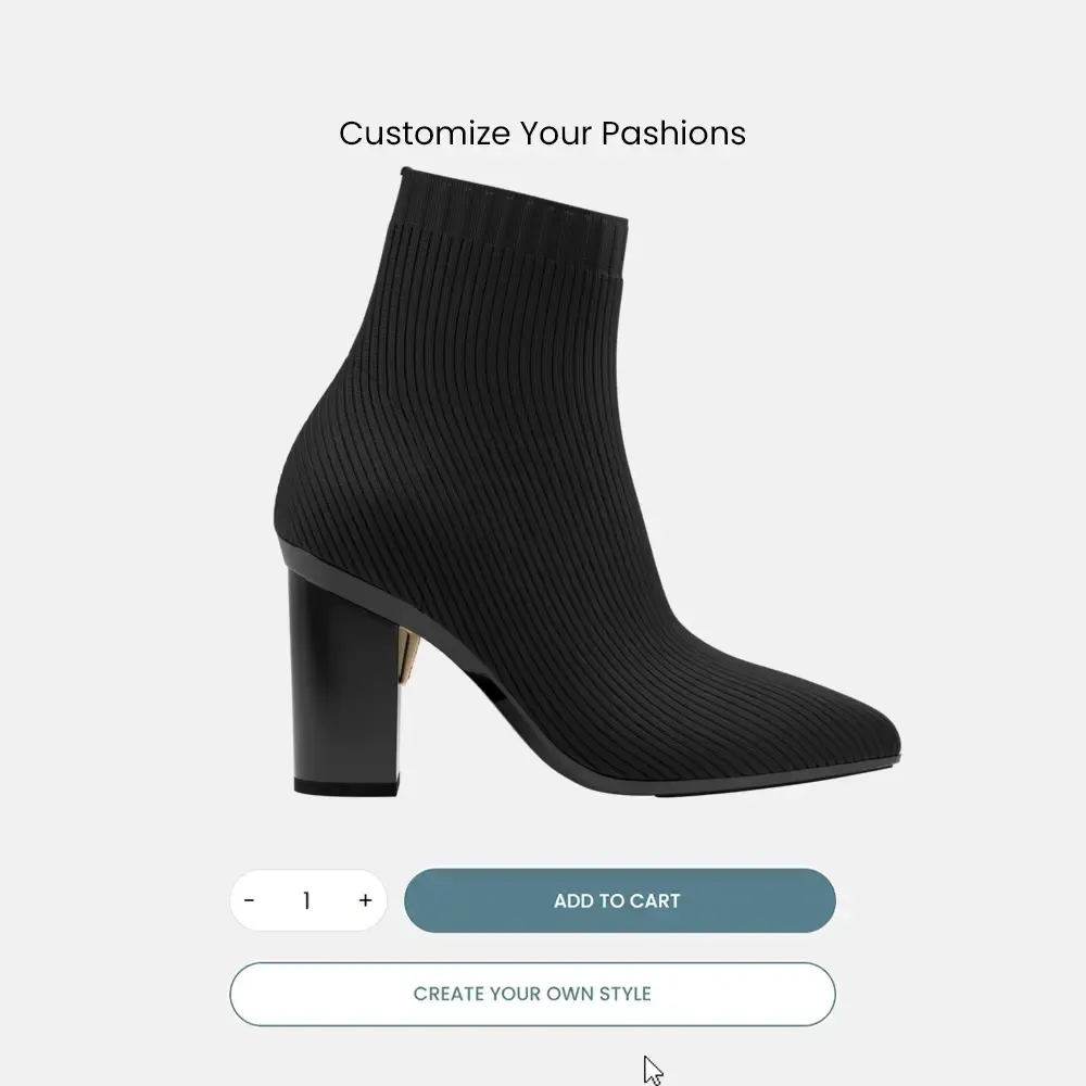 The Bootie - Coal Knit   Block Heel Kit 4 Coal - FINAL SALE