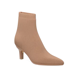 The Bootie - Latte Knit   Stiletto Heel Kit 3 Latte - FINAL SALE