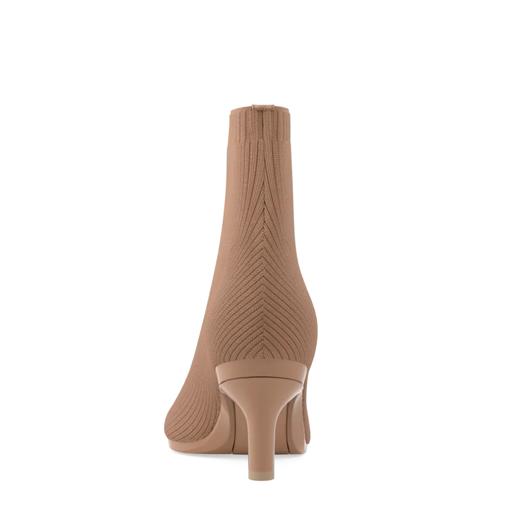 The Bootie - Latte Knit   Stiletto Heel Kit 3 Latte - FINAL SALE