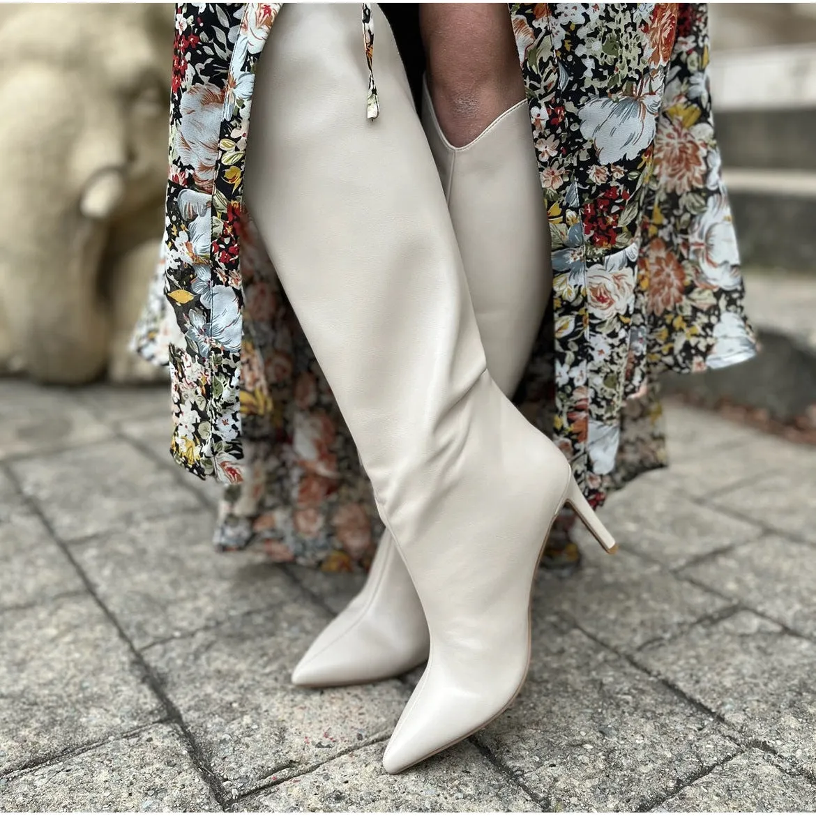 Uptown Girl Knee High Stiletto Boots - FINAL SALE