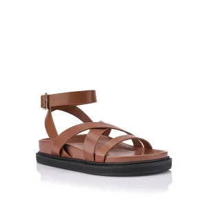 Verali Brianna Footbed Sandals Cognac